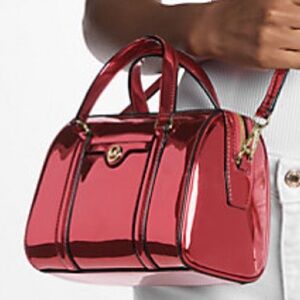 MICHAEL KORS Jet Set Small Metallic Convertible Crossbody Duffle Bag
Cherry
NWT